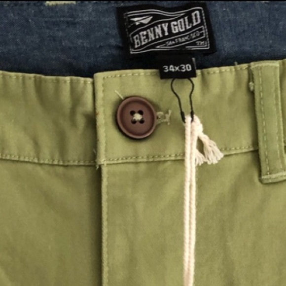 Benny Gold Mens Chino Casual Pants Green Size 34 X 30 - Picture 3 of 8